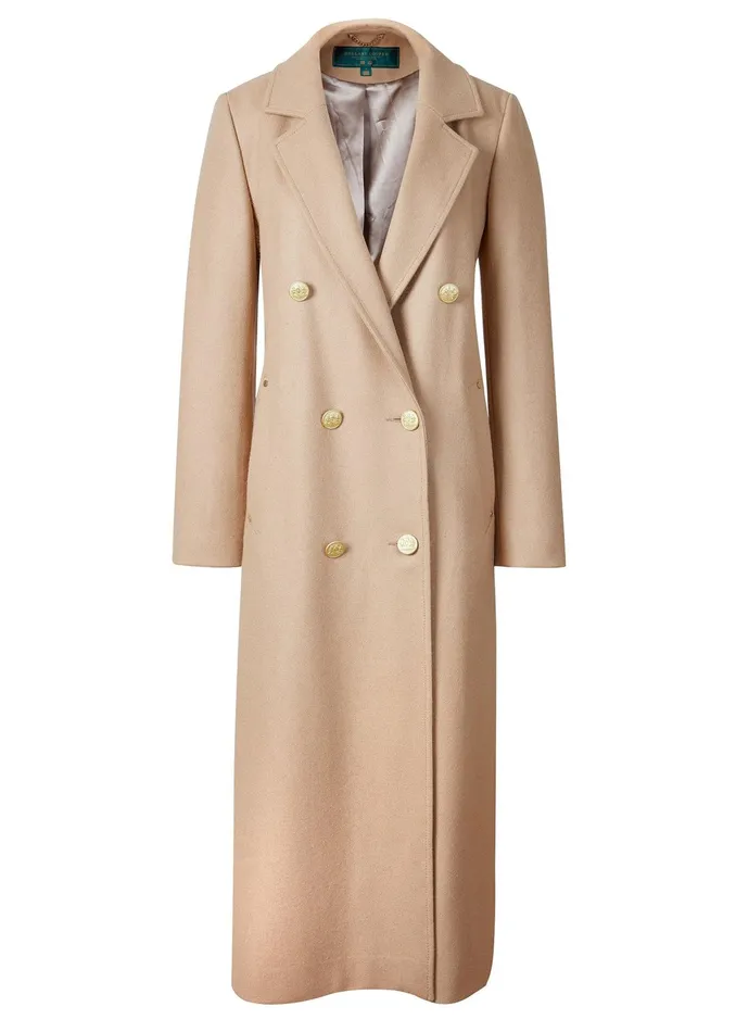 Holland Cooper Double Breasted Coat Camel Women Tailoring