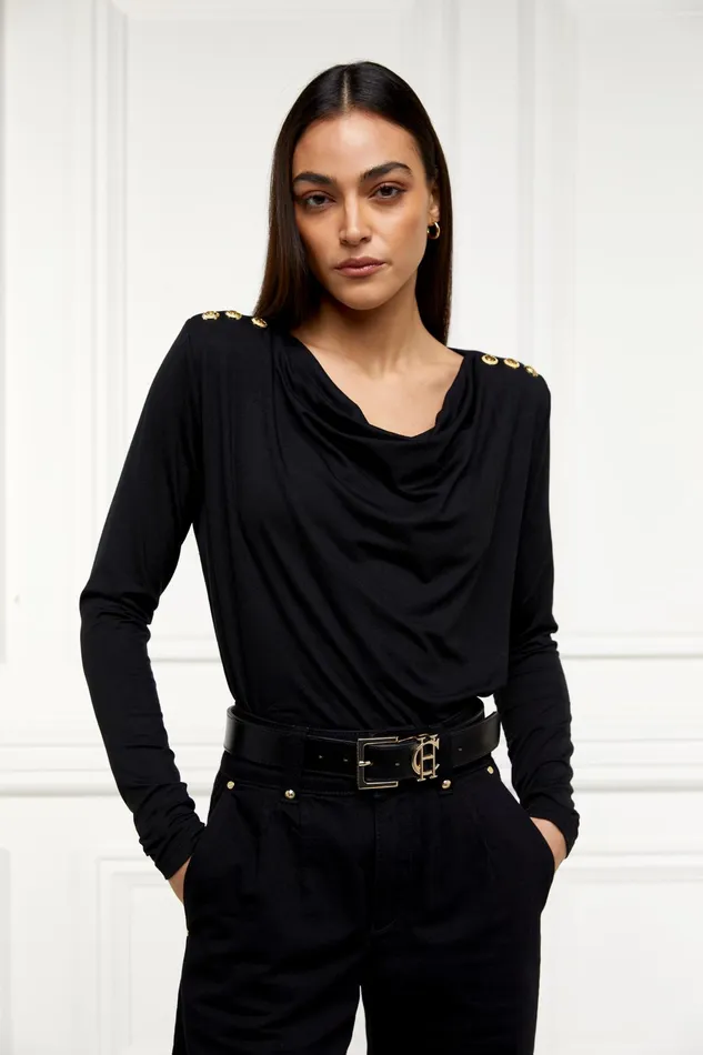 Holland Cooper Ellen Top Black Women Tops