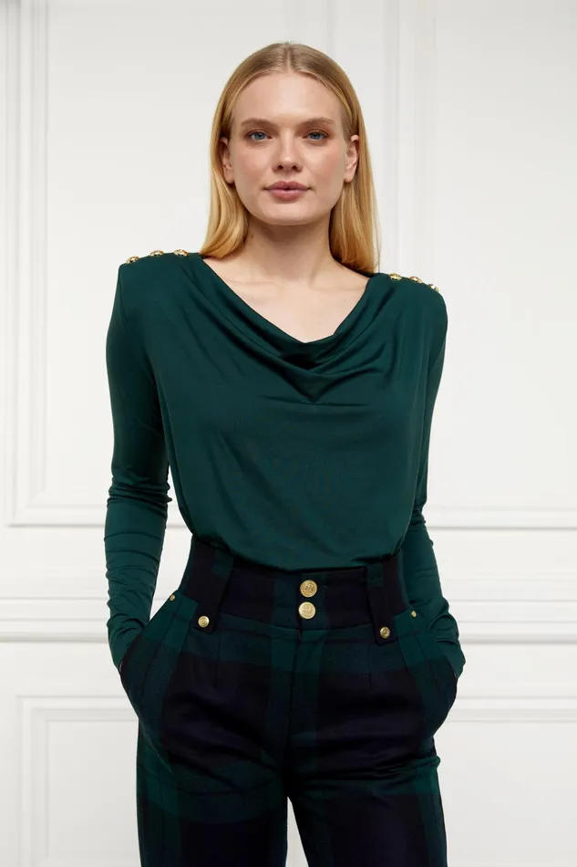 Holland Cooper Ellen Top Deep Emerald Women Tops Holland Cooper Ellen Top Deep Emerald Women Tops