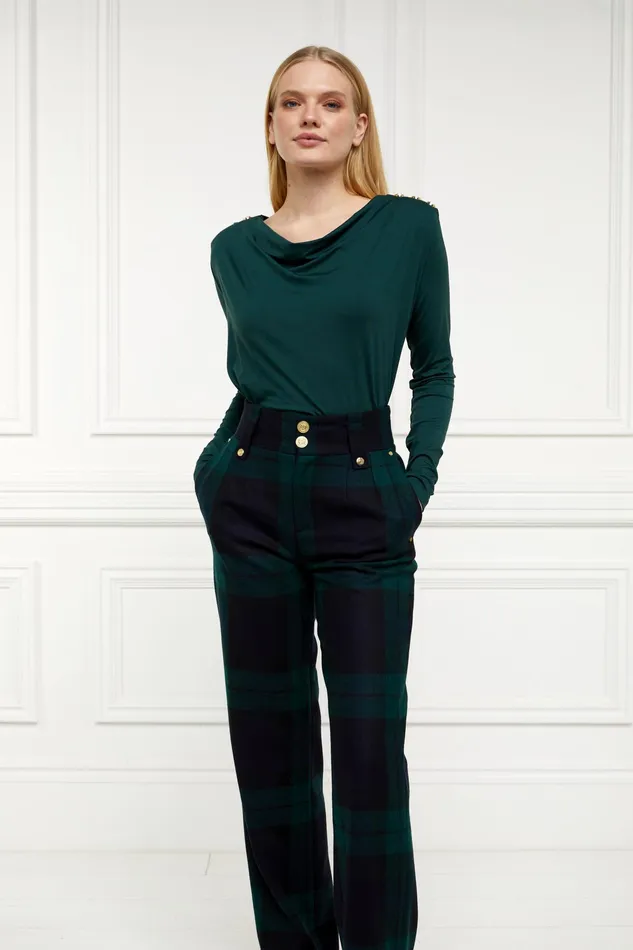 Holland Cooper Ellen Top Deep Emerald Women Tops Holland Cooper Ellen Top Deep Emerald Women Tops