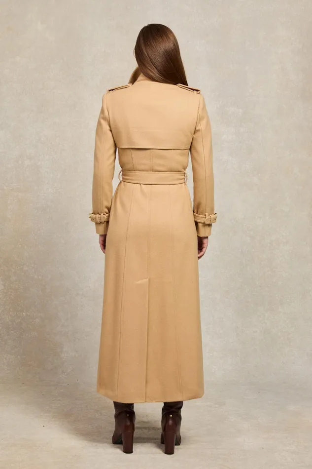 Holland Cooper Full Length Marlborough Trench Coat Camel Women Trench Coats