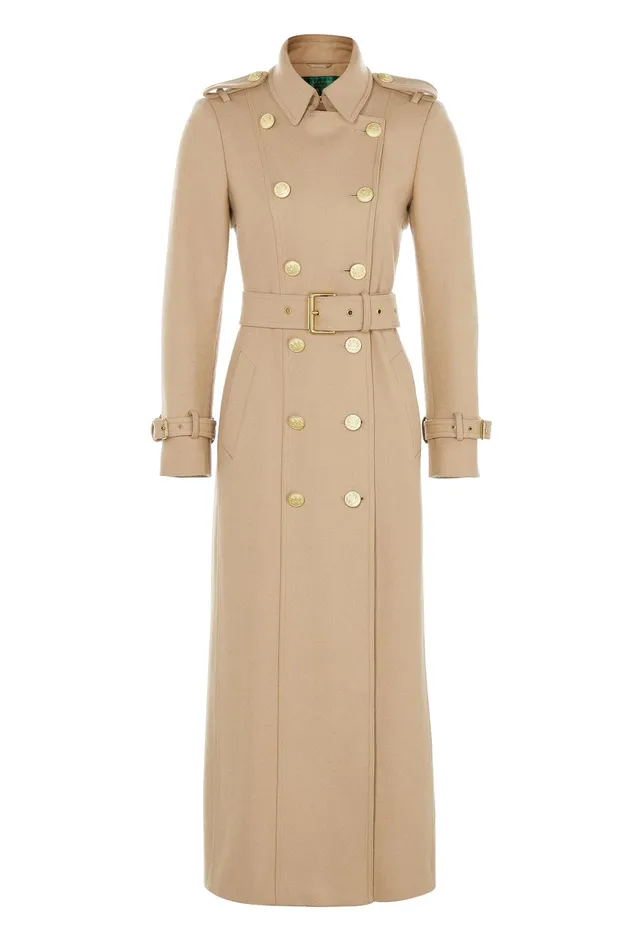 Holland Cooper Full Length Marlborough Trench Coat Camel Women Trench Coats