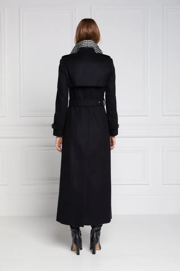 Holland Cooper Full Length Marlborough Trench Coat Soft Black Women Tailoring