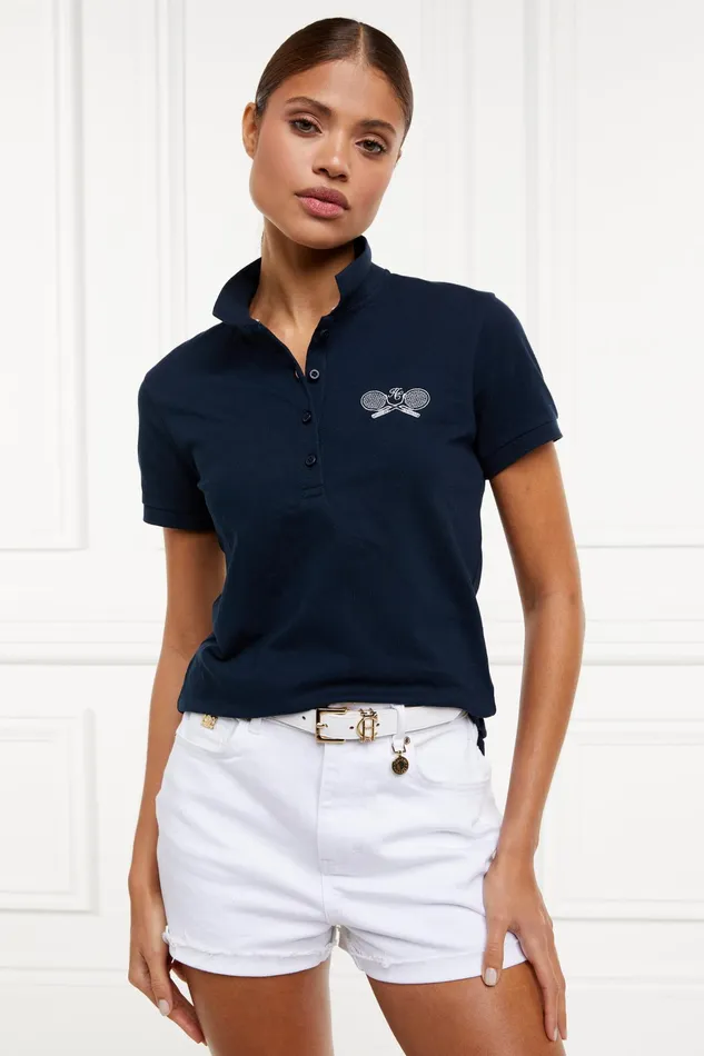Holland Cooper HC Slim Logo Belt White Women Belts Holland Cooper HC Slim Logo Belt White Women Belts