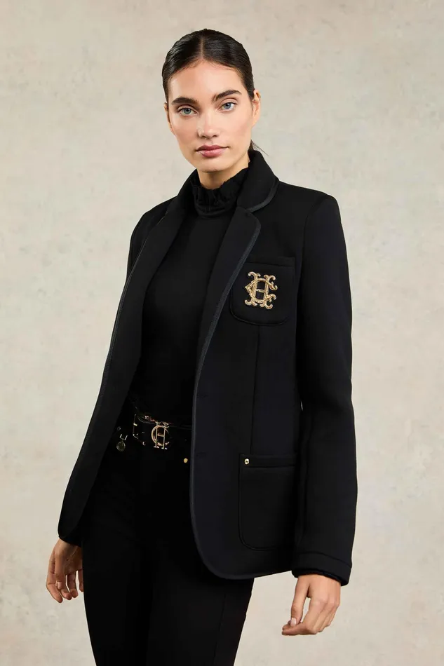 Holland Cooper Henley Blazer Black Black Women Blazers