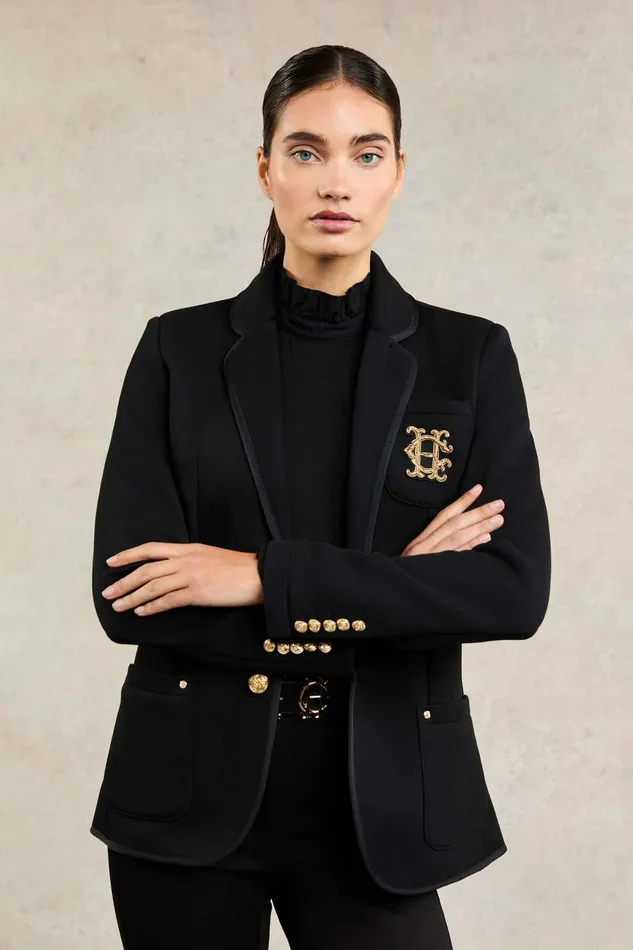 Holland Cooper Henley Blazer Black Black Women Blazers Holland Cooper Henley Blazer Black Black Women Blazers
