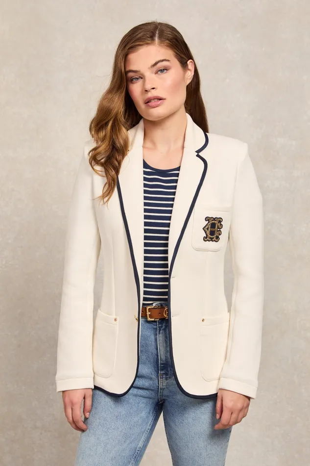 Holland Cooper Henley Blazer Cream Women Blazers Holland Cooper Henley Blazer Cream Women Blazers
