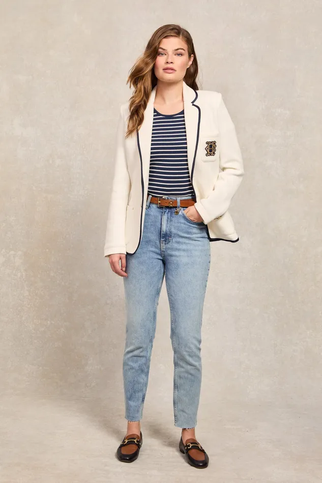 Holland Cooper Henley Blazer Cream Women Blazers Holland Cooper Henley Blazer Cream Women Blazers