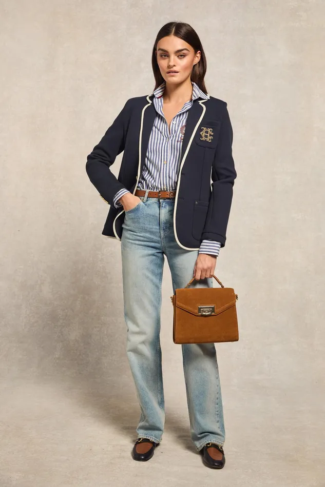 Holland Cooper Henley Blazer Ink Navy Women Blazers Holland Cooper Henley Blazer Ink Navy Women Blazers