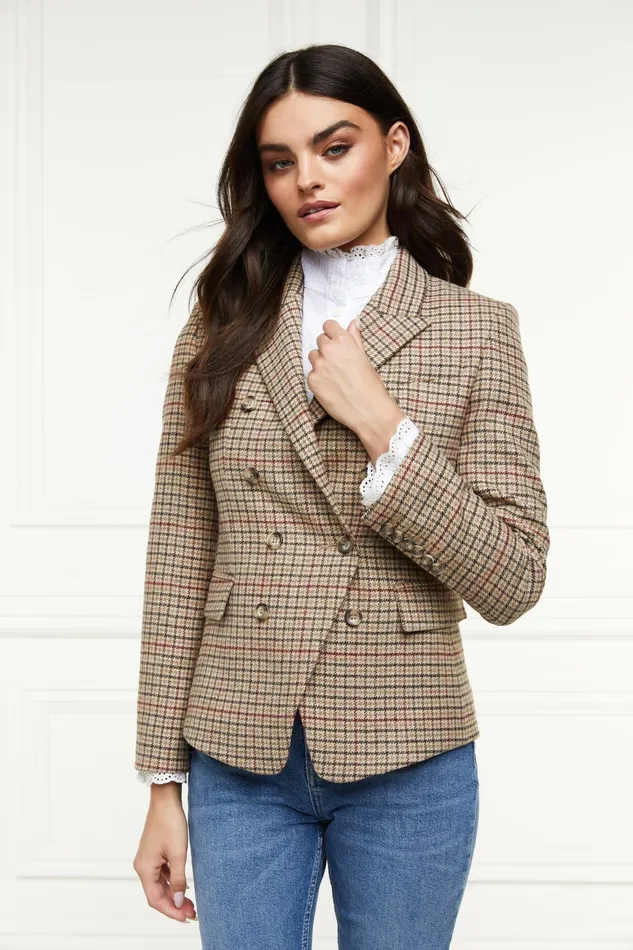 Holland Cooper Heritage Knightsbridge Blazer Charlton Tweed Horn Button Women Blazers