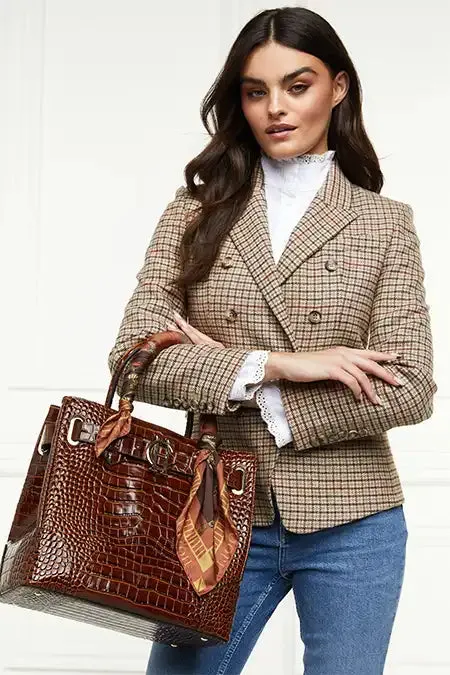 Holland Cooper Heritage Knightsbridge Blazer Charlton Tweed Horn Button Women Blazers