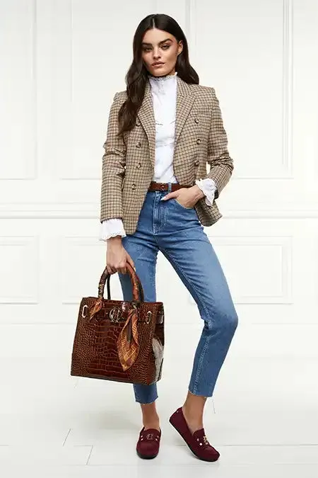 Holland Cooper Heritage Knightsbridge Blazer Charlton Tweed Horn Button Women Blazers