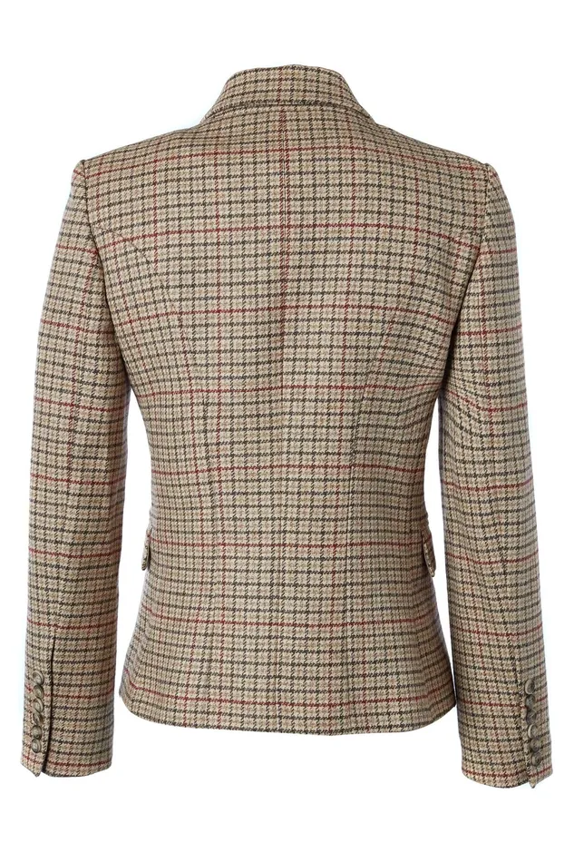 Holland Cooper Heritage Knightsbridge Blazer Charlton Tweed Horn Button Women Blazers