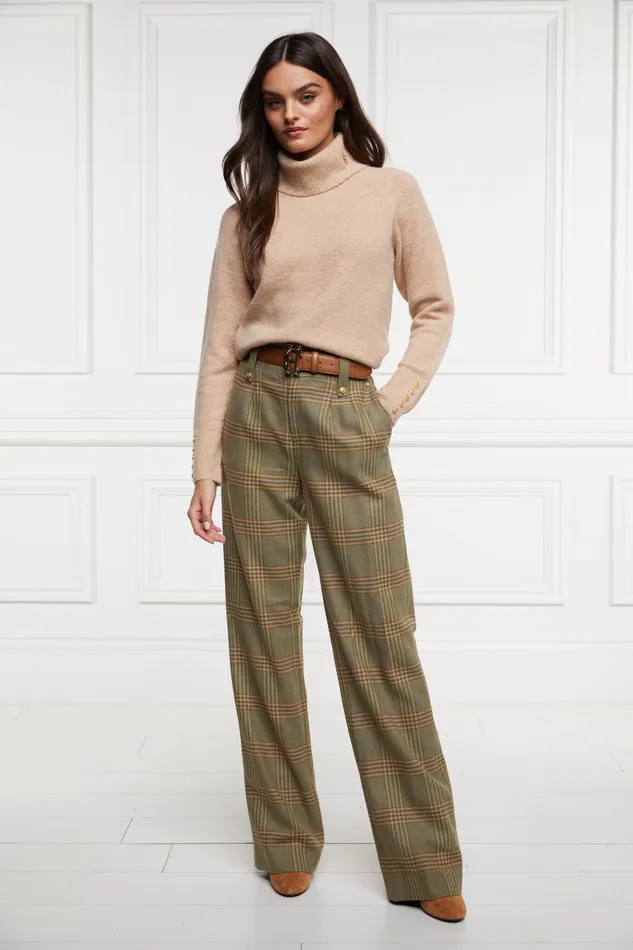 Holland Cooper High Waisted Straight Trouser Leveret Women Tailoring