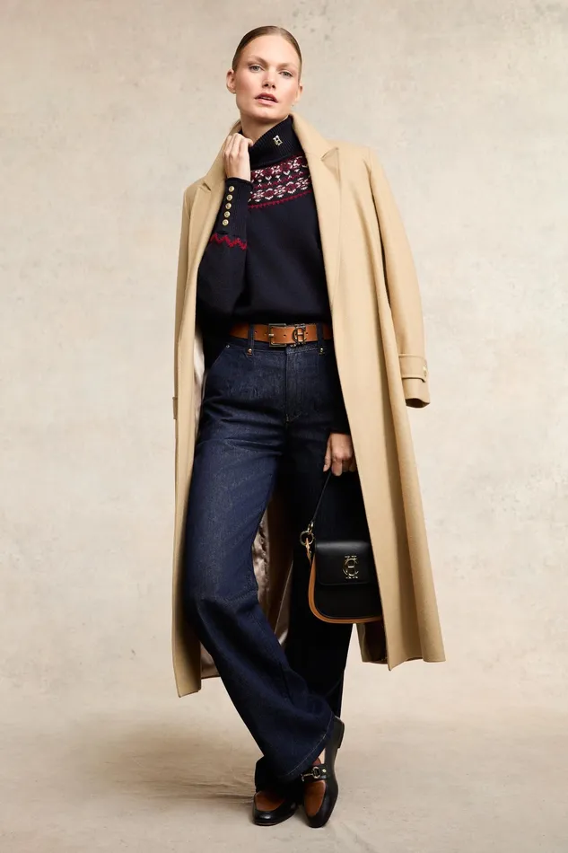 Holland Cooper Jennifer Roll Neck Knit Ink Navy Women Knitwear Holland Cooper Jennifer Roll Neck Knit Ink Navy Women Knitwear