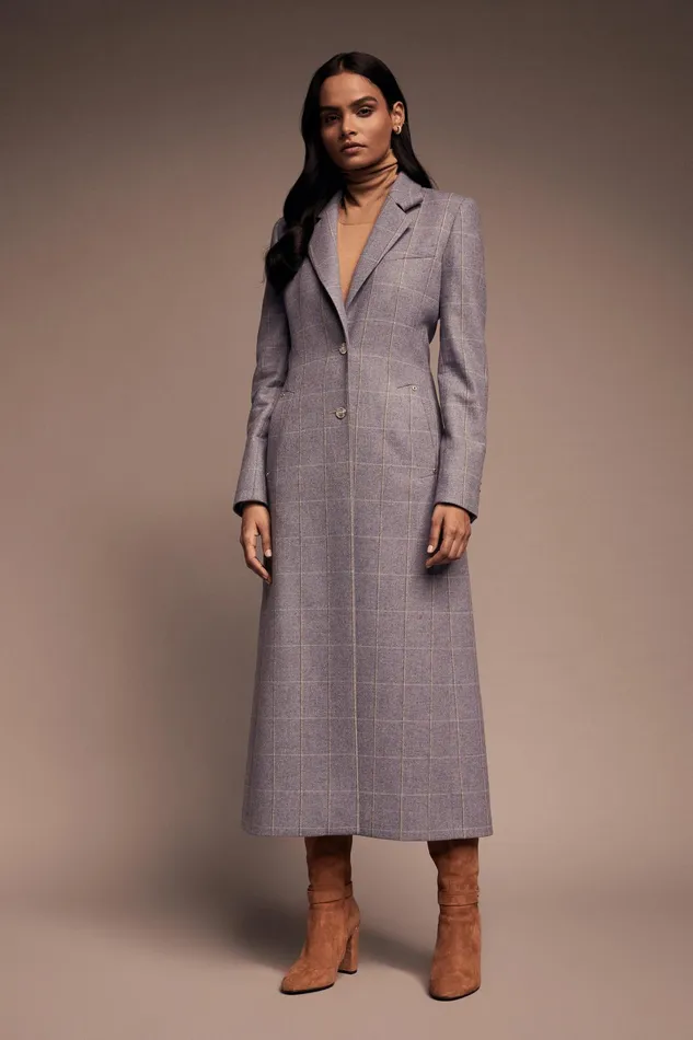 Holland Cooper Jubilee Longline Regency Coat Lavender Women Tailoring