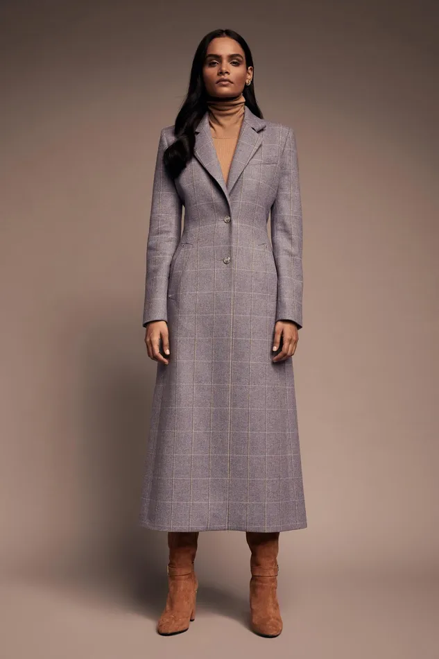Holland Cooper Jubilee Longline Regency Coat Lavender Women Tailoring