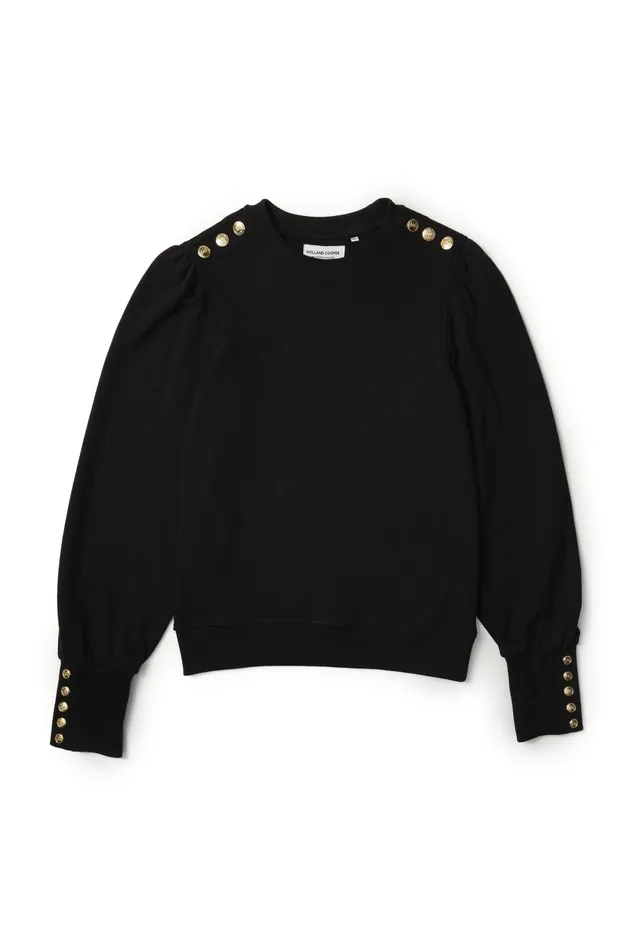 Holland Cooper Kelso Crew Black Women Sweatshirts Holland Cooper Kelso Crew Black Women Sweatshirts