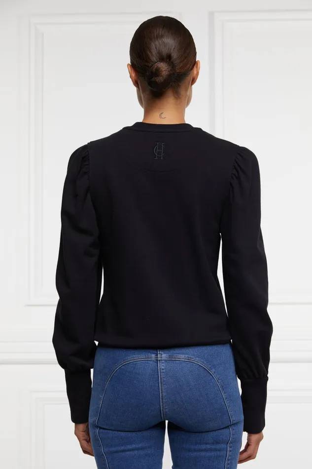 Holland Cooper Kelso Crew Black Women Sweatshirts Holland Cooper Kelso Crew Black Women Sweatshirts