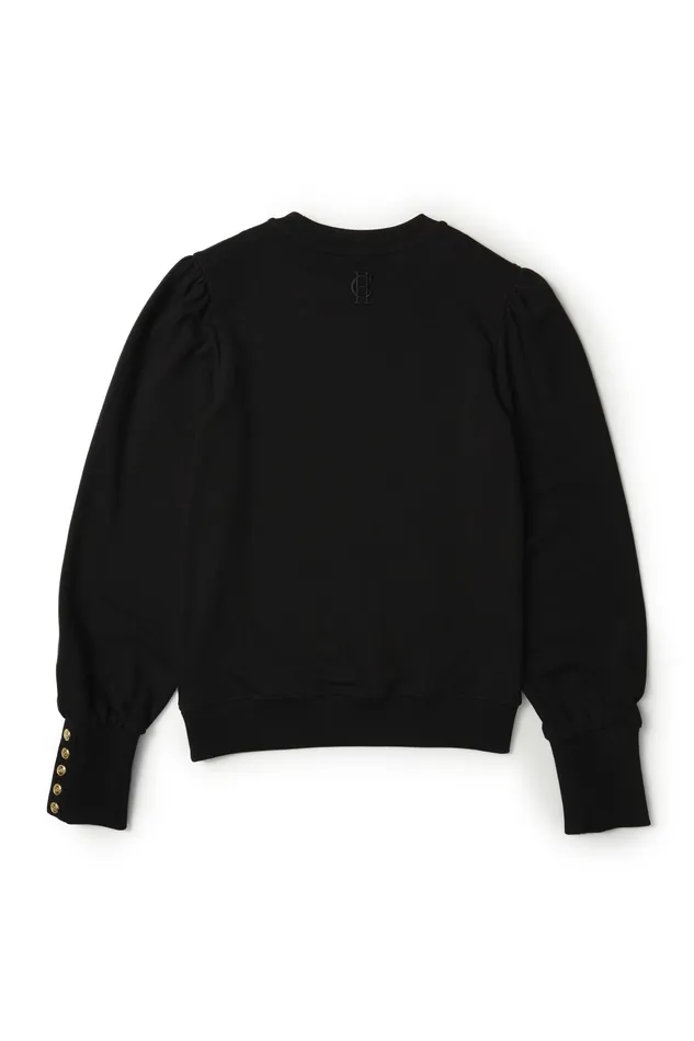 Holland Cooper Kelso Crew Black Women Sweatshirts Holland Cooper Kelso Crew Black Women Sweatshirts