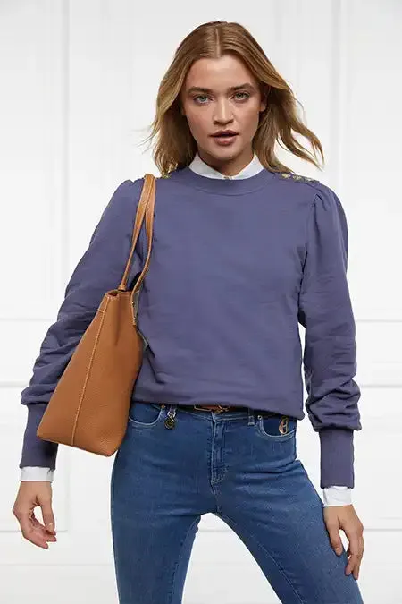 Holland Cooper Kelso Crew Yale Blue Women Sweatshirts Holland Cooper Kelso Crew Yale Blue Women Sweatshirts
