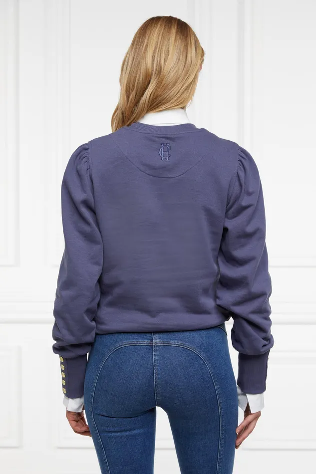 Holland Cooper Kelso Crew Yale Blue Women Sweatshirts Holland Cooper Kelso Crew Yale Blue Women Sweatshirts