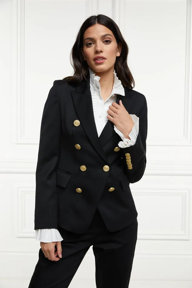 Holland Cooper Knightsbridge Blazer Black Barathea Women Blazers