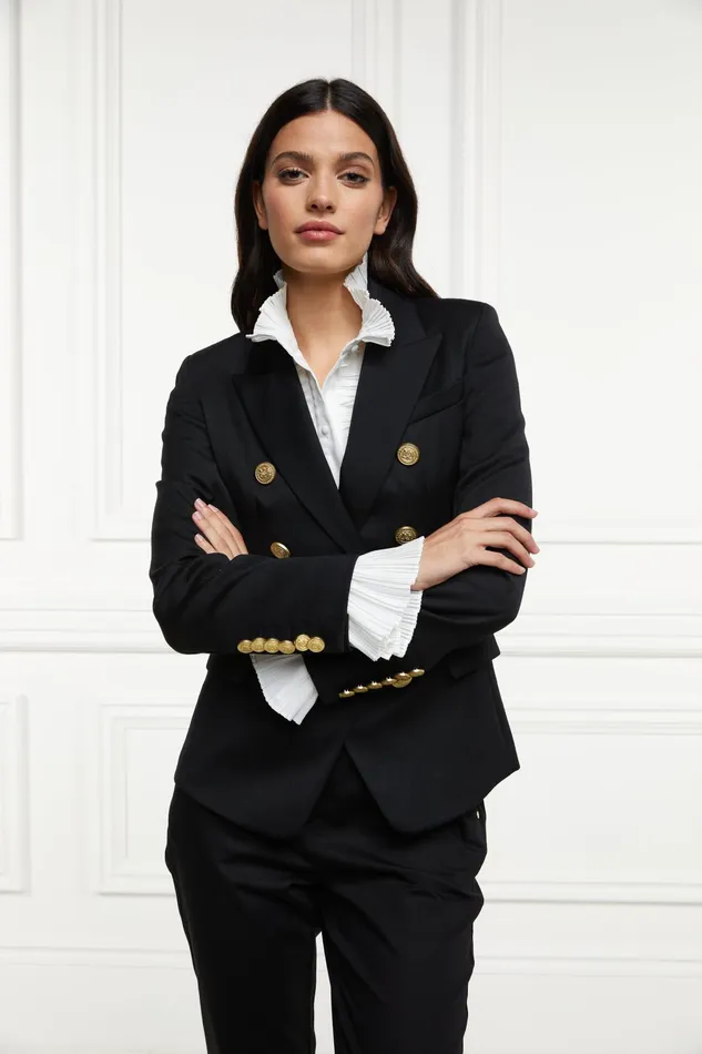 Holland Cooper Knightsbridge Blazer Black Barathea Women Blazers