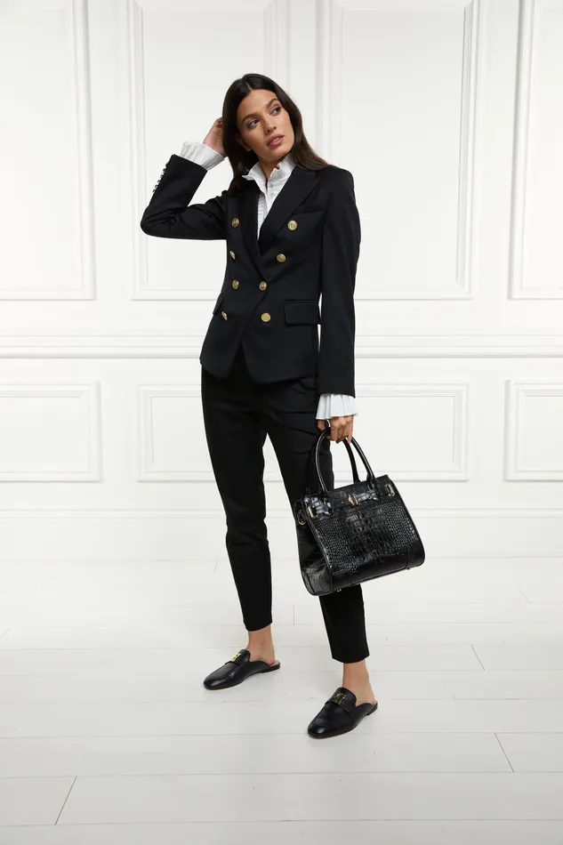 Holland Cooper Knightsbridge Blazer Black Barathea Women Blazers
