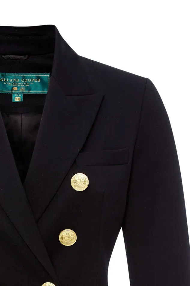 Holland Cooper Knightsbridge Blazer Black Barathea Women Blazers