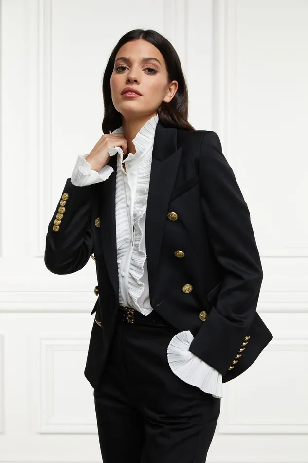 Holland Cooper Knightsbridge Blazer Black Barathea Women Blazers