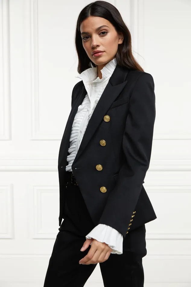 Holland Cooper Knightsbridge Blazer Black Barathea Women Blazers