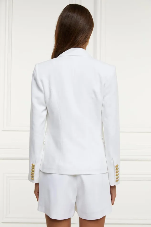 Holland Cooper Knightsbridge Blazer Oyster Linen Women Tailoring