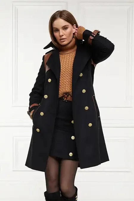 Holland Cooper Knightsbridge Skirt Soft Black Tan Women Tailoring Holland Cooper Knightsbridge Skirt Soft Black Tan Women Tailoring
