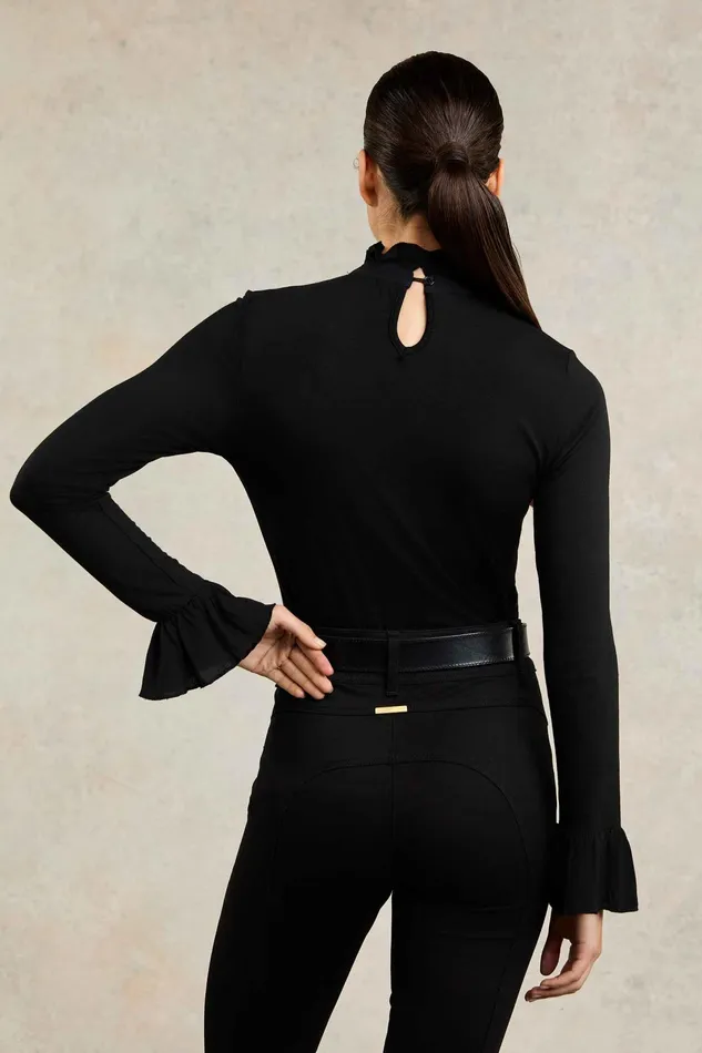 Holland Cooper Lilibet Jersey Tee Black Women Tops