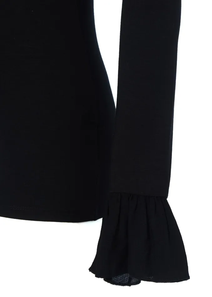 Holland Cooper Lilibet Jersey Tee Black Women Tops