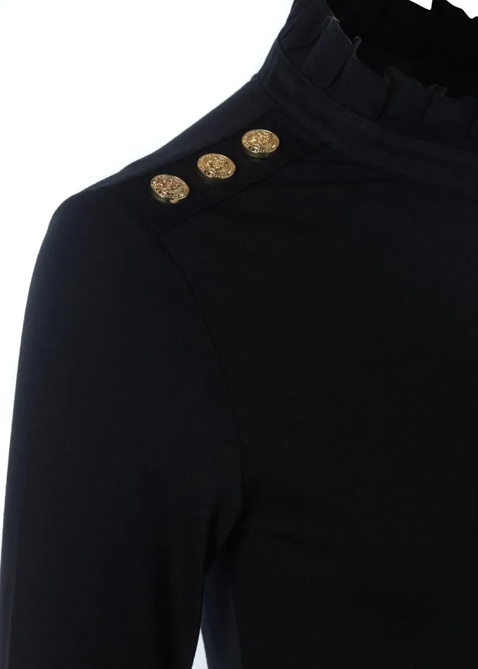 Holland Cooper Lilibet Jersey Tee Black Women Tops