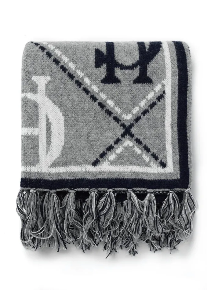 Holland Cooper Monogram Scarf Grey Marl Men Scarves