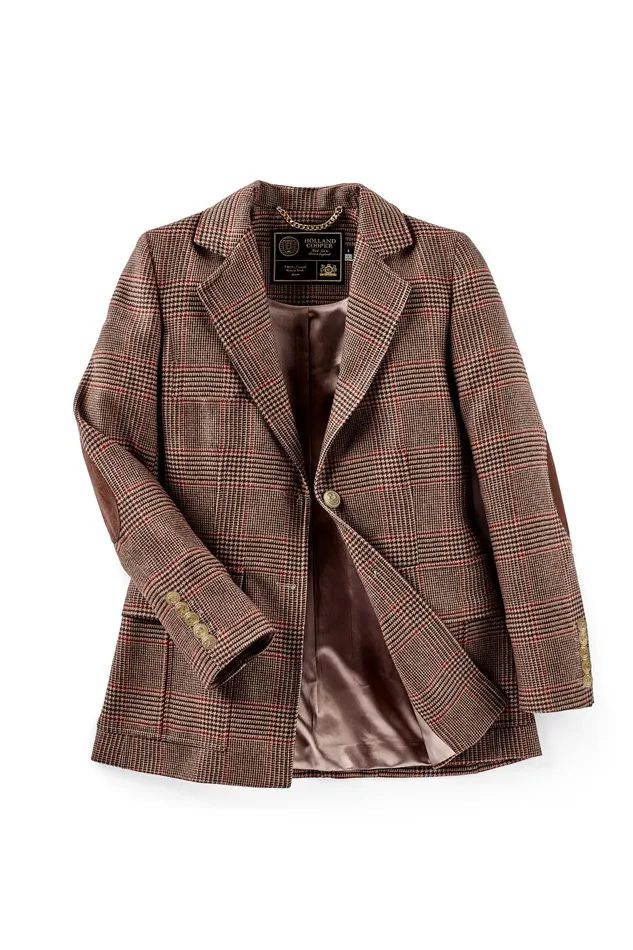 Holland Cooper Paddington Blazer Clarence Check Merlot Women Blazers Holland Cooper Paddington Blazer Clarence Check Merlot Women Blazers