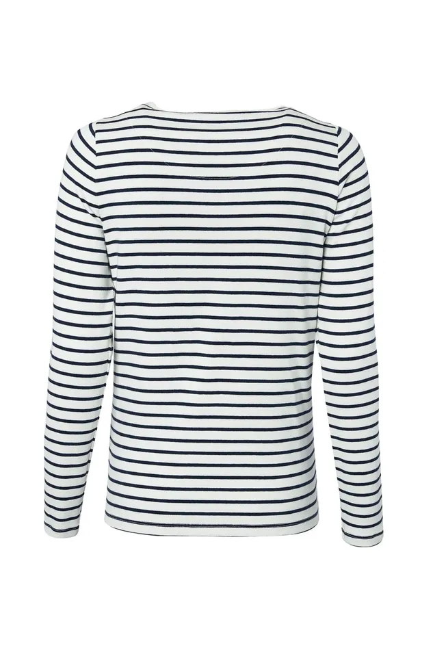 Holland Cooper Padstow Long Sleeve Crew Neck Tee Natural Ink Navy Stripe Women Tees Holland Cooper Padstow Long Sleeve Crew Neck Tee Natural Ink Navy Stripe Women Tees
