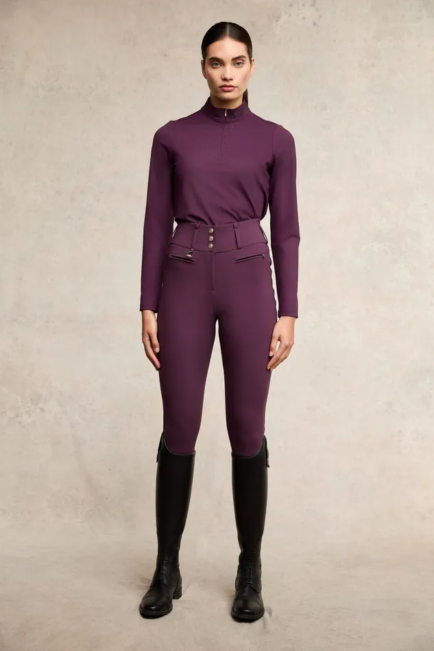 Holland Cooper Premium High Rise Breeches Aubergine Women Breeches