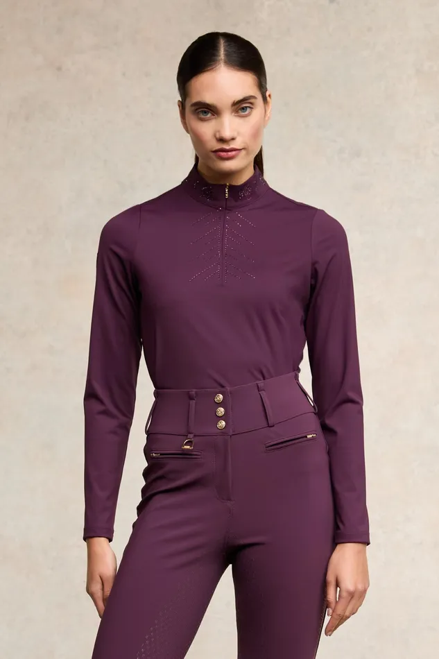 Holland Cooper Premium High Rise Breeches Aubergine Women Breeches