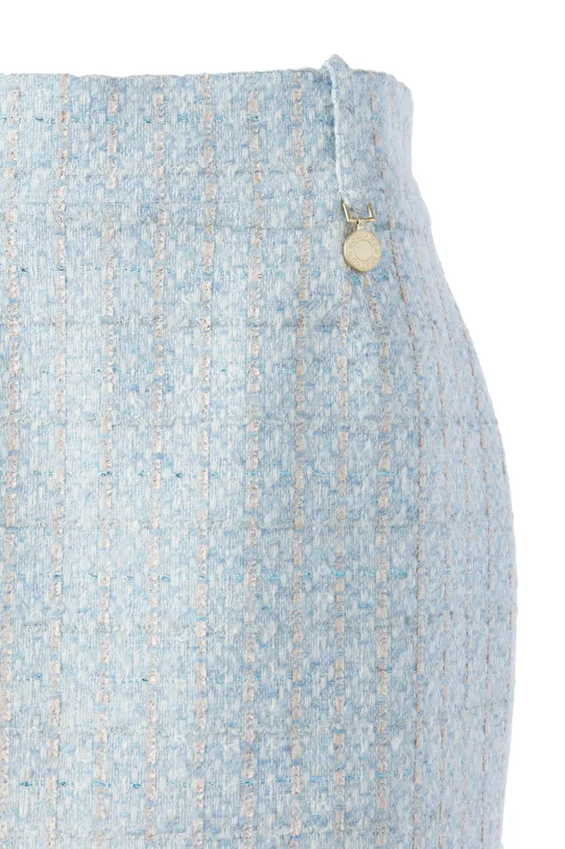 Holland Cooper Regency Skirt Sky Blue Boucle Women Tailoring Holland Cooper Regency Skirt Sky Blue Boucle Women Tailoring