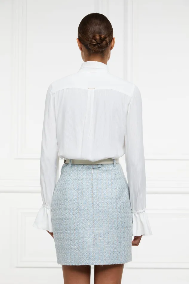 Holland Cooper Regency Skirt Sky Blue Boucle Women Tailoring Holland Cooper Regency Skirt Sky Blue Boucle Women Tailoring