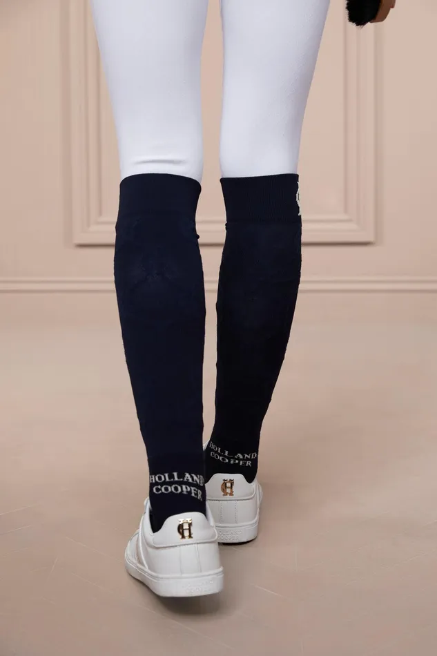Holland Cooper Riding Sock Ink Navy Women Riding Socks