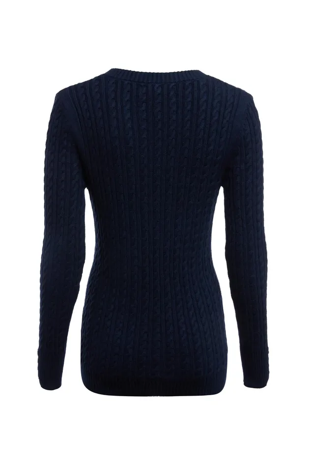 Holland Cooper Seattle VNeck Knit Ink Navy Women Knitwear Holland Cooper Seattle VNeck Knit Ink Navy Women Knitwear