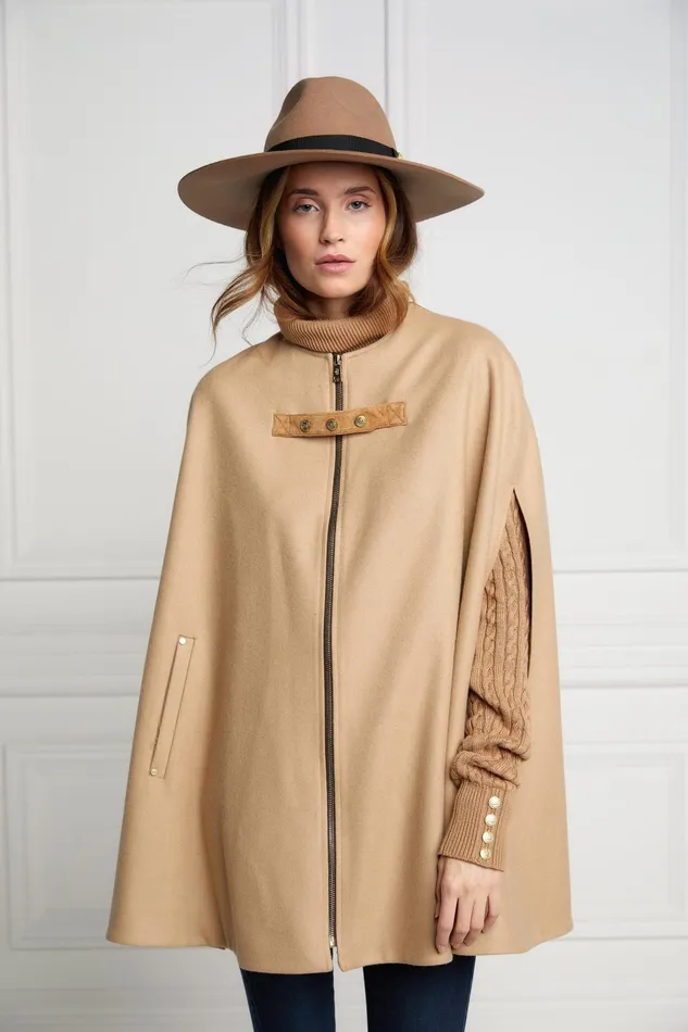 Holland Cooper Slim Cape Camel Women Capes