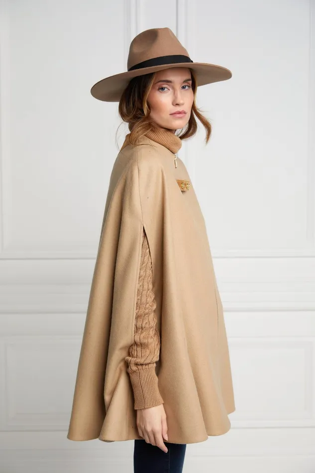 Holland Cooper Slim Cape Camel Women Capes