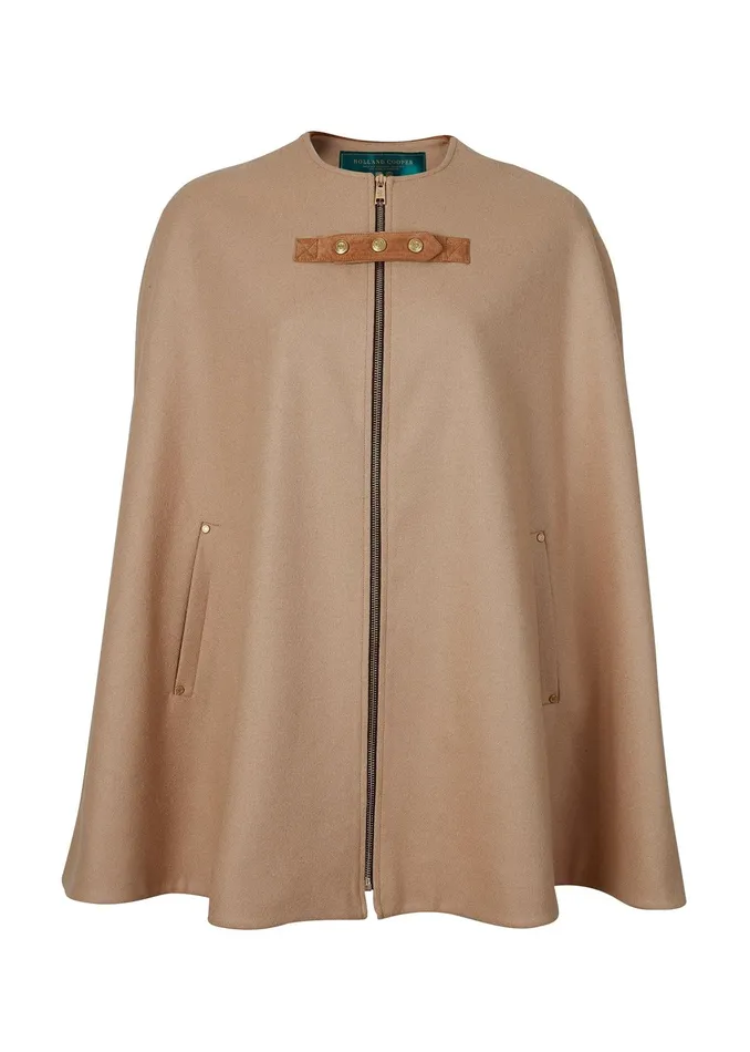 Holland Cooper Slim Cape Camel Women Capes