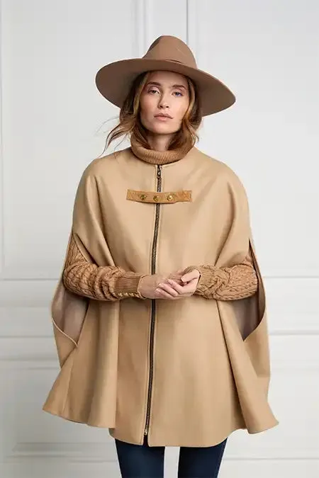 Holland Cooper Slim Cape Camel Women Capes